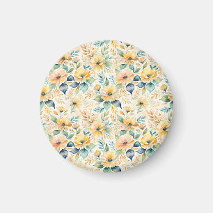 Sunny Gold Flowers Magnet