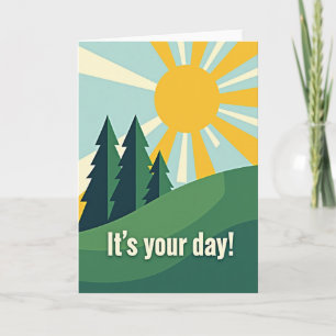 Sunny Golden Sun Birthday Card