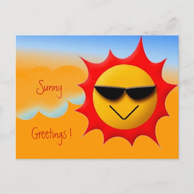 Sunny Greetings Postcard (Front)