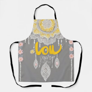Sunny Grey Lace AI art Apron