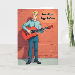 Sunny Guitar Birthday Card