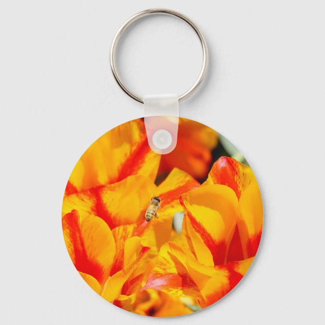 Sunny Honey Bee  Key Ring (Front)