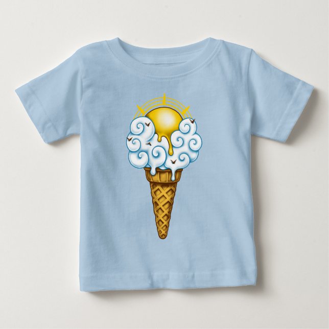 Sunny Ice Cream Baby T-Shirt (Front)