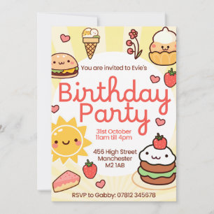 Sunny invitation for birthday.