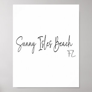Sunny Isles Beach Florida Ca Retro Poster