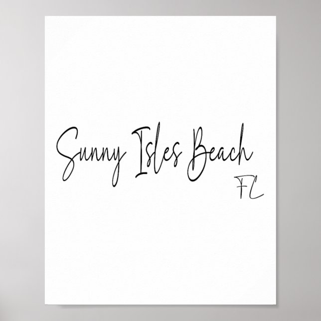 Sunny Isles Beach Florida Ca Retro  Poster (Front)