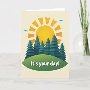 Sunny Landscape Birthday Card