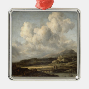 Sunny Landscape Metal Ornament