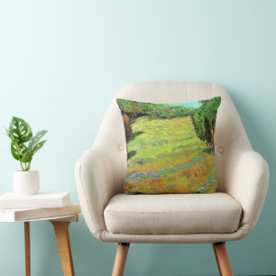Sunny Lawn in a Public Park by Vincent van Gogh Cushion