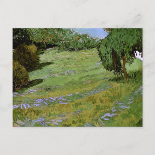 Sunny Lawn in Public Park Van Gogh Fine Art Postcard
