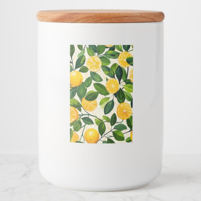 "Sunny Lemon Storage Jar" Food Label (Front)