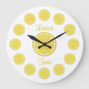 Sunny Lemon Time Wall Clock