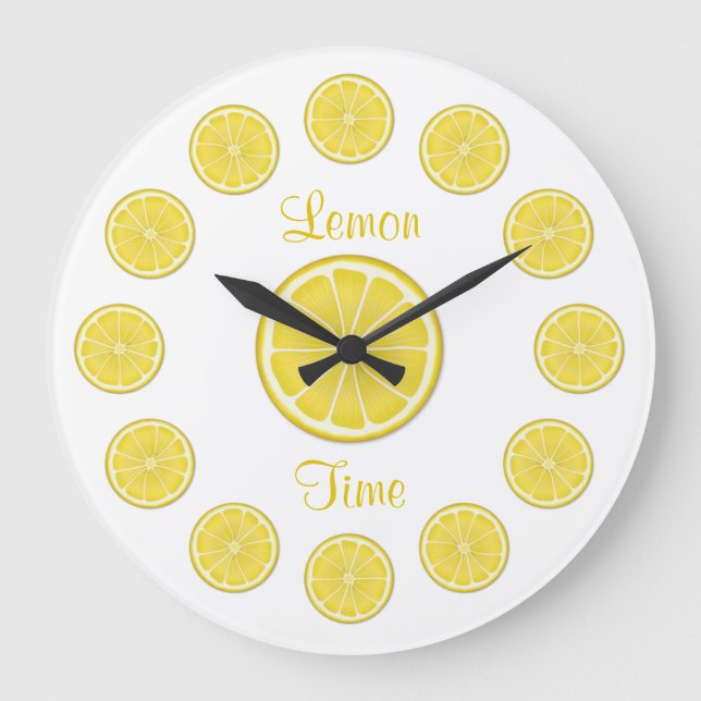 Sunny Lemon Time Wall Clock (Front)