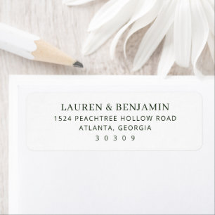 Sunny Lemon Wedding Return Address Label