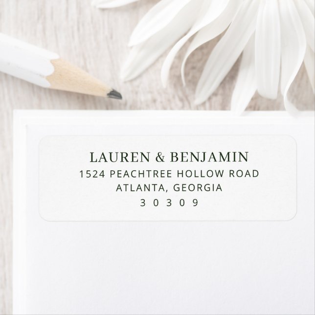 Sunny Lemon Wedding Return Address Label (Insitu)
