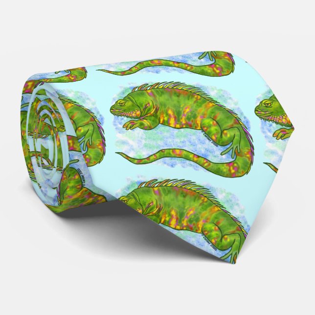 Sunny Lizard Iguana Tie (Rolled)