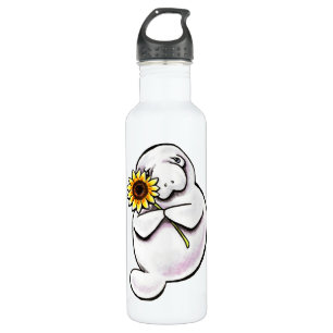 Sunny Manatee Off-Leash Art™ 710 Ml Water Bottle
