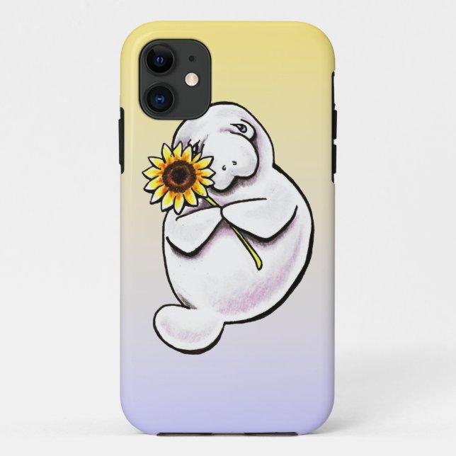 Sunny Manatee Off-Leash Art™ Case-Mate iPhone Case (Back)