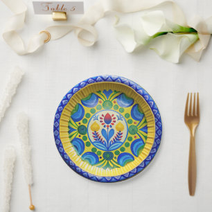 Sunny Mediterranean Vibes Paper Plate