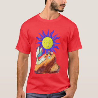Sunny Mermaid on Rock friend T-Shirt