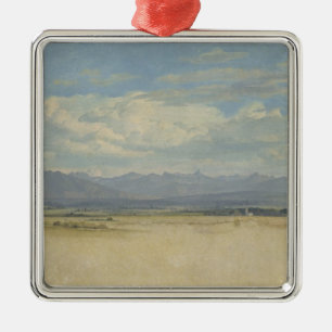 Sunny Mountainous Panorama, 1829 Metal Tree Decoration