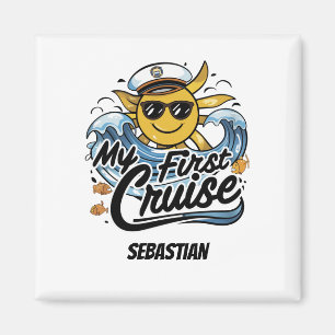 Sunny My First Cruise Personalised Magnet