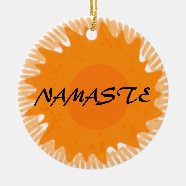 Sunny Namaste - Yoga Ornament (Front)