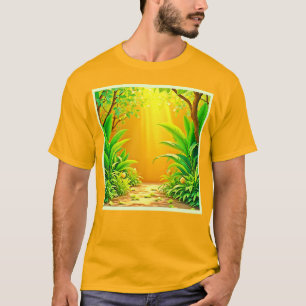 Sunny Nature Path Art T-Shirt