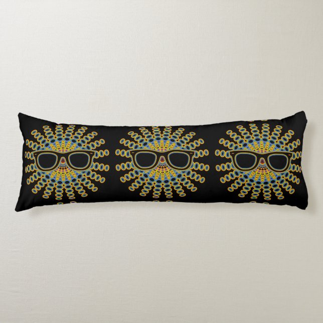 Sunny Nerd Glasses + your backgr. & ideas Body Cushion (Front)