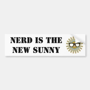 Sunny Nerd Glasses + your backgr. & ideas Bumper Sticker