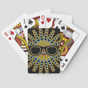 Sunny Nerd Glasses + your backgr. & ideas Playing Cards