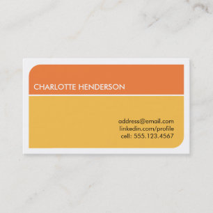 Sunny orange smart student employment resume card