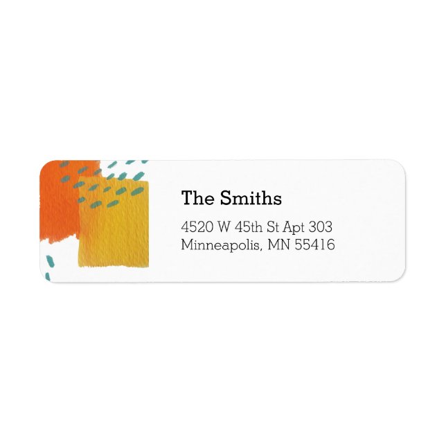 Sunny Painted Address Labels (Front)