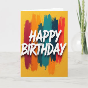 Sunny Painted Birthday Card