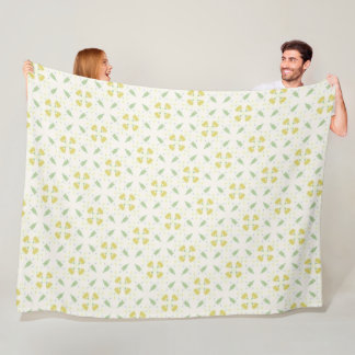 Sunny Pastel Daisy Fleece Blanket