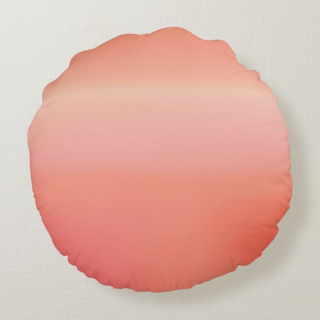 Sunny Peach AI art  Round Cushion (Back)