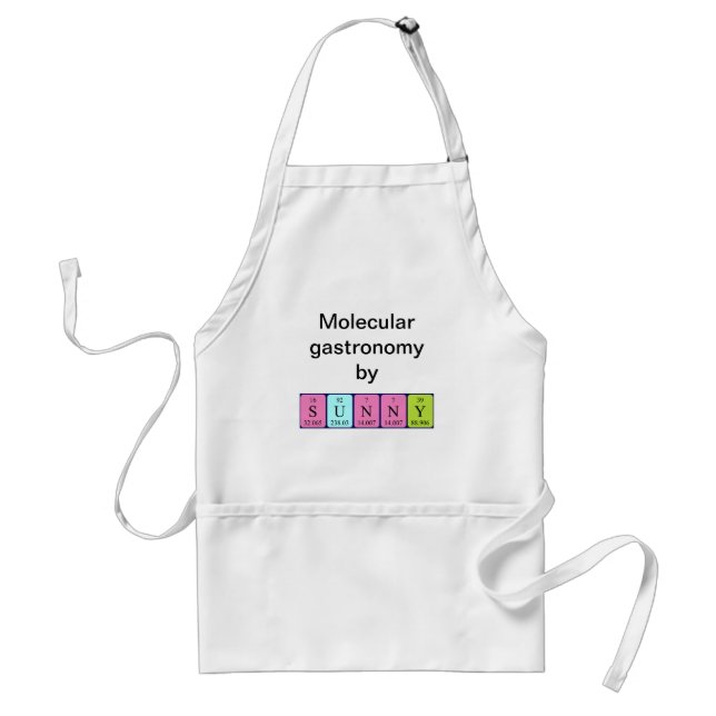 Sunny periodic table name apron (Front)