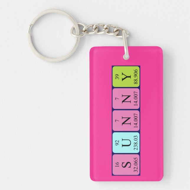 Sunny periodic table name keyring (Front)