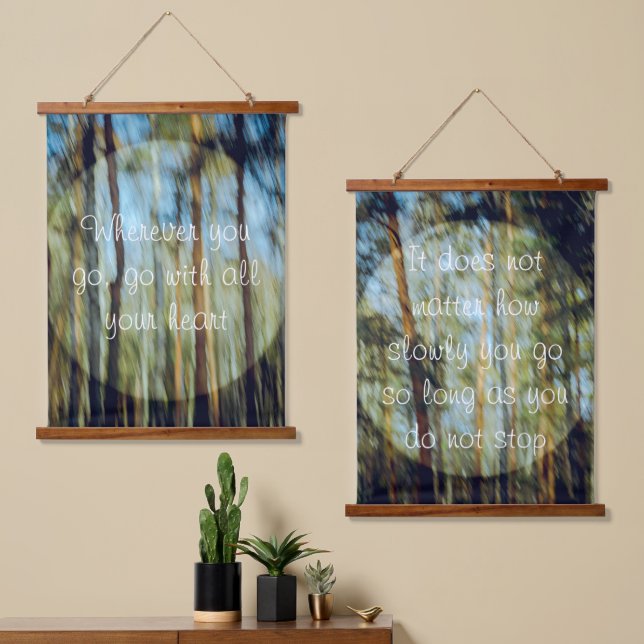 Sunny pine forest hanging tapestry (Asymmetrical)