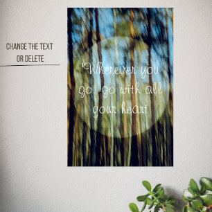 Sunny pine forest poster
