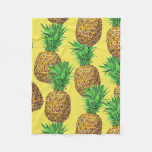 Sunny pineapples fleece blanket