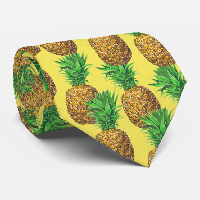 Sunny pineapples neck tie (Rolled)