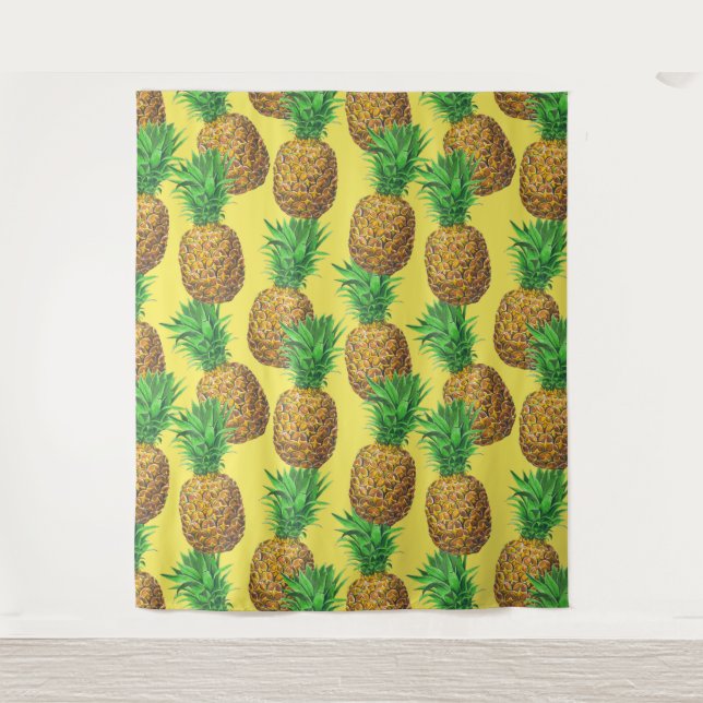 Sunny pineapples tapestry (Front)