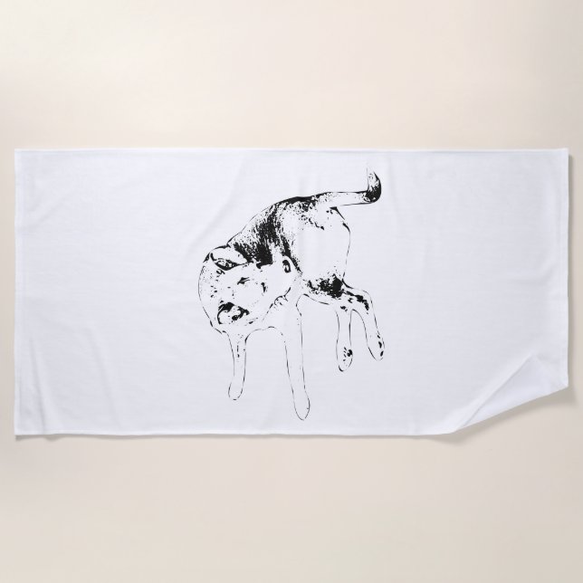 Sunny Pup Ease Beach Towel (Front)