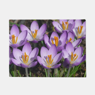 Sunny Purple Crocuses Doormat