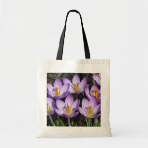 Sunny Purple Crocuses Tote Bag