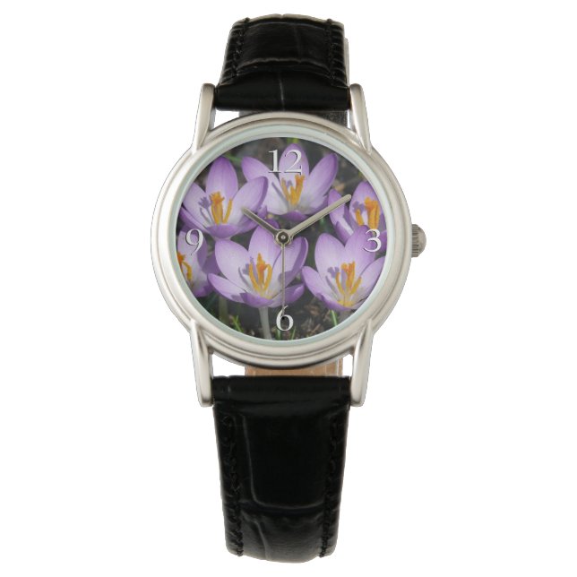 Sunny Purple Crocuses Watch (Front)