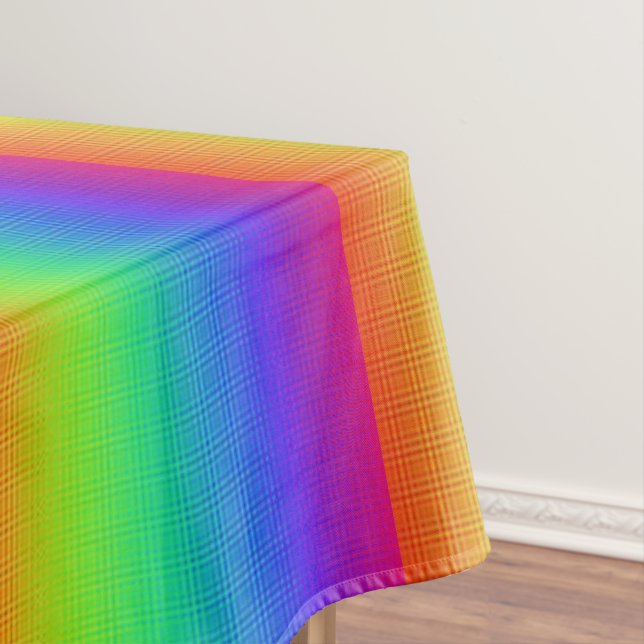 Sunny Rainbow Colourful Tablecloth (In Situ)