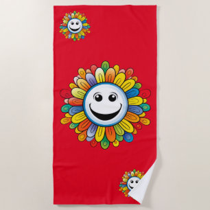 Sunny Ray Flower Beach Towel