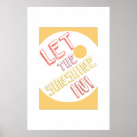 sunny,retro poster